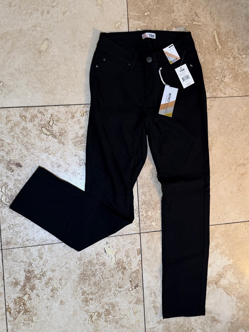 YMI Women's Black Skinny Pants- Sleek Stretch Fit